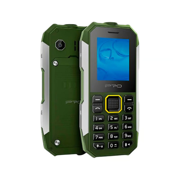 IPRO Shark II Feature rugged mobilni telefon, Dual SIM, IP67, 2500 mAh, zeleni