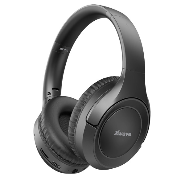 Xwave MX100 Bluetooth slušalice preko ušiju, crne, Bluetooth 5.3
