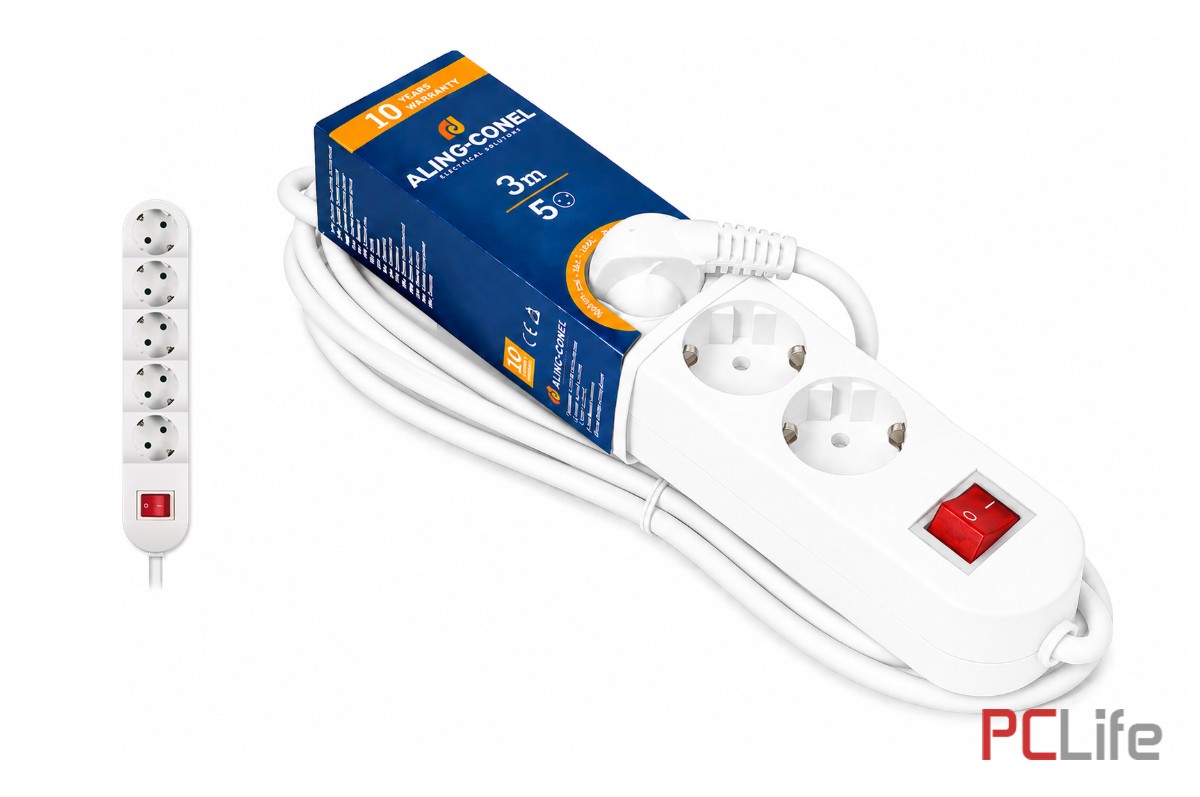Aling-Conel 44503.0 produžni kabl sa 5 utičnica, 3 m