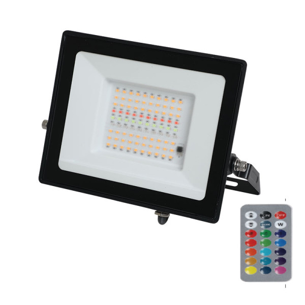 XLED LED reflektor 50W RGB 6500K IP65 crni