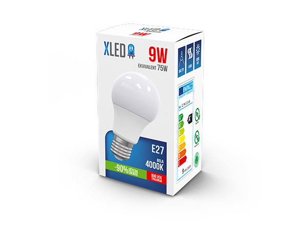 XLED E27 LED sijalica 9W 4000K 800 lm