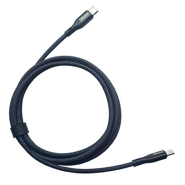 Xwave USB-C na USB-C kabl, 100 W, 480 Mbps, 1,5 m, sivi