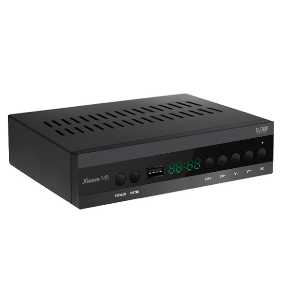 Xwave M5 DVB-T2 Set Top Box HDMI USB SCART crni