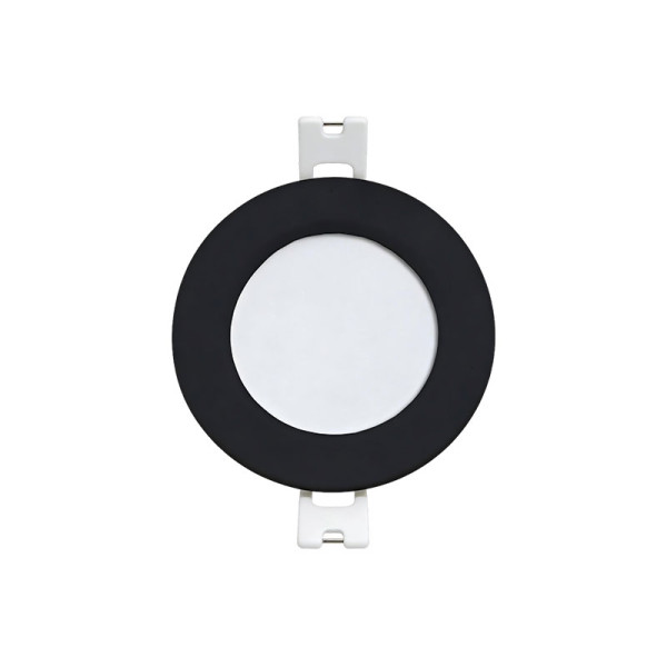 XLED 3W 4000K crni okrugli ugradni LED panel 330 lm