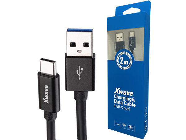 Xwave USB-A na USB-C kabl 2 m, 3A, crni