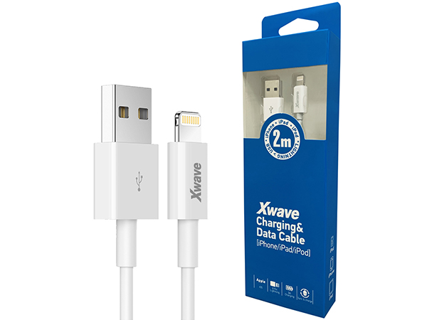 Xwave USB-A na Lightning kabl 2 m, 3A, beli
