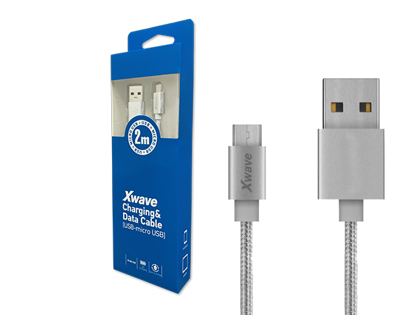 Xwave USB 2.0 na Micro USB kabl 2 m 2A srebrni