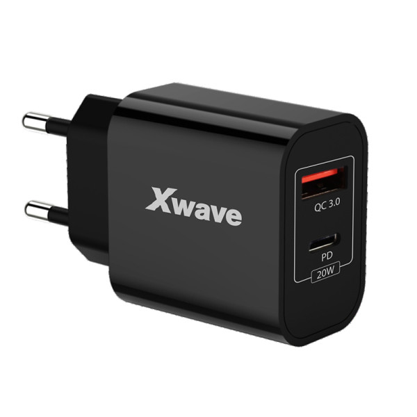 Xwave H20AC USB-A + USB-C zidni punjač 20W PD/QC 3.0