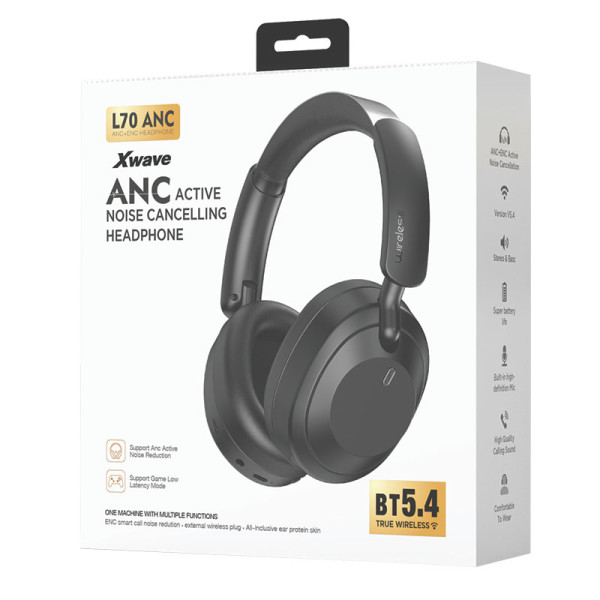 Xwave L70ANC Bluetooth slušalice sa aktivnim poništavanjem buke crne