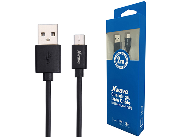 Xwave USB 2.0 na Micro USB kabl 2 m, 2 A crni