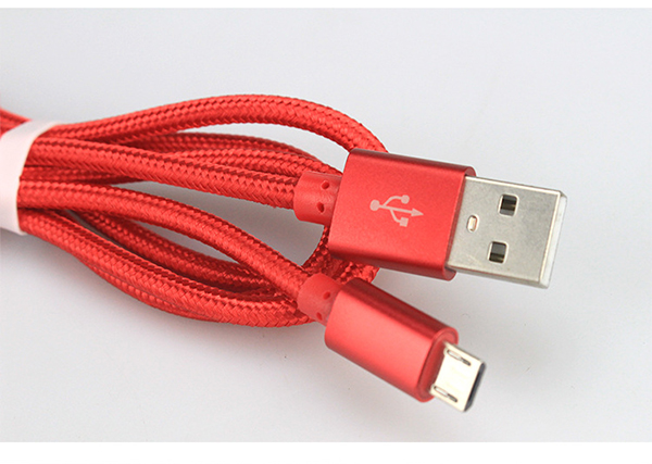 Xwave USB 2.0 na Micro USB kabl 2 m 2A crveni pleteni