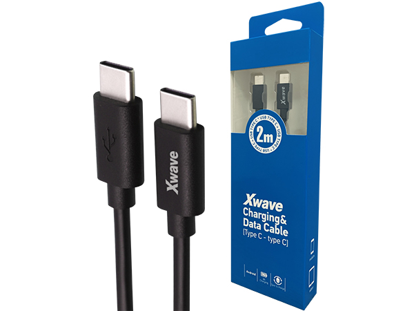Xwave USB-C na USB-C kabl 2 m, 3 A, 5 Gbps, crni