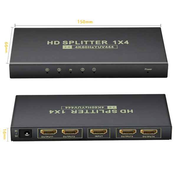 Xwave HDMI 2.0 splitter 1 ulaz / 4 izlaza, 4K 60 Hz