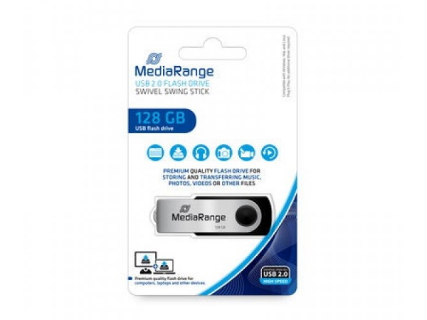 MediaRange UFMR913 USB flash memorija 128 GB, USB 2.0 sa rotirajućim kućištem
