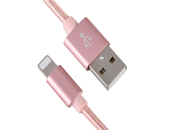 Xwave USB-A na Lightning kabl 2 m, 3 A, roze-zlatni