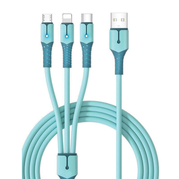 Xwave 3-u-1 USB kabl A na USB-C, Micro USB i Lightning, 1,5 m, 65 W