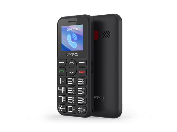 IPRO Senior F183 crni seniorski mobilni telefon, 2G, Dual SIM, 800 mAh