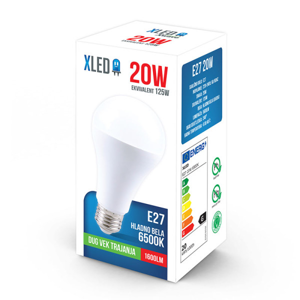 XLED E27 LED sijalica 20 W, 1600 lm, 6500 K, hladno bela