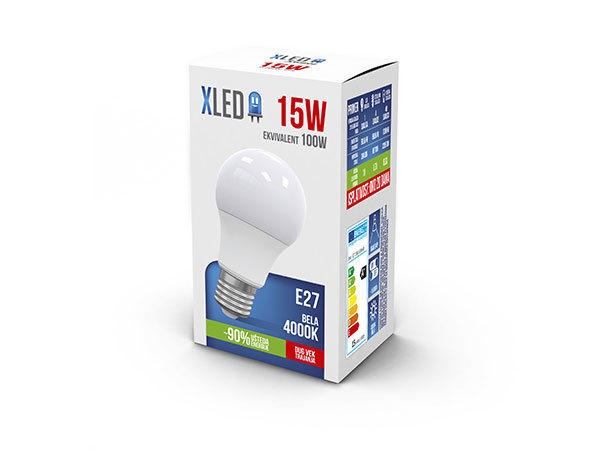XLED E27 LED sijalica 15 W, 4000 K, 1300 lm, bela