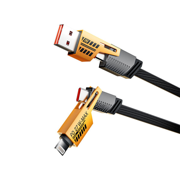 Xwave 4-u-1 USB kabl 1 m, 65 W, USB-A/USB-C/Lightning