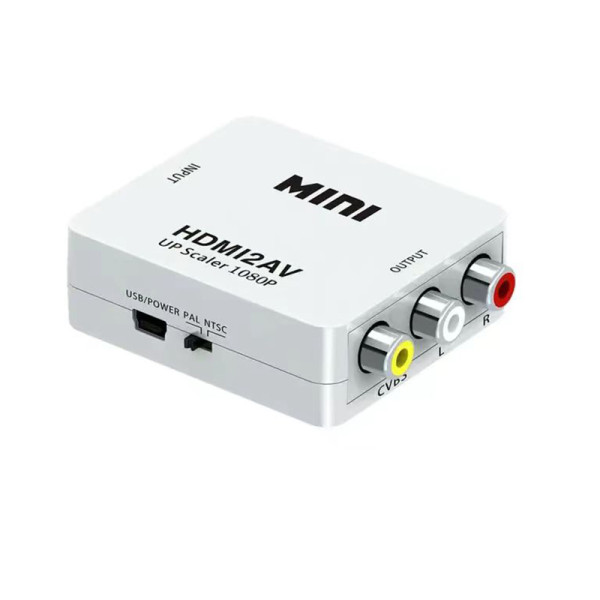 Xwave HDMI na AV-RCA konverter 1080p, beli