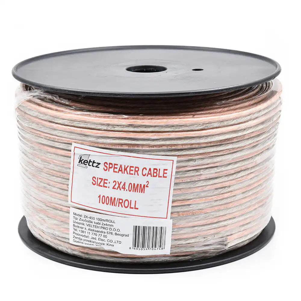Kettz ZK-400 zvučnički kabl 2x4,0 mm², 100 m