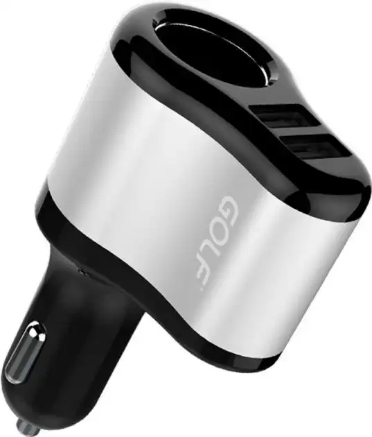 GOLF GF-C14 auto-punjač sa 2 USB porta i utičnicom 80 W