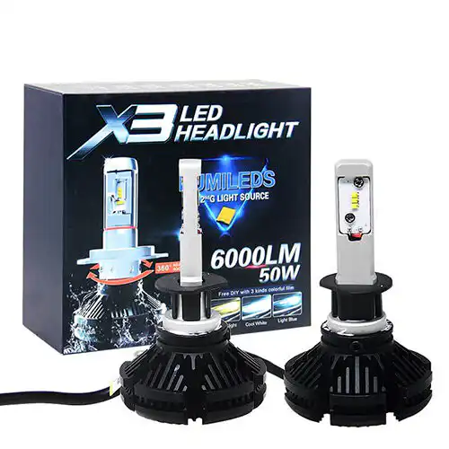 X3 LED Headlight H1 50 W, 6000 lm, 6000 K, set 2 kom