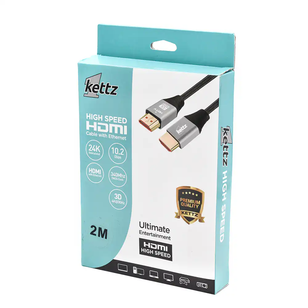 Kettz HK-K020M HDMI kabl 2 m, HDMI 1.4, 4K 30 Hz