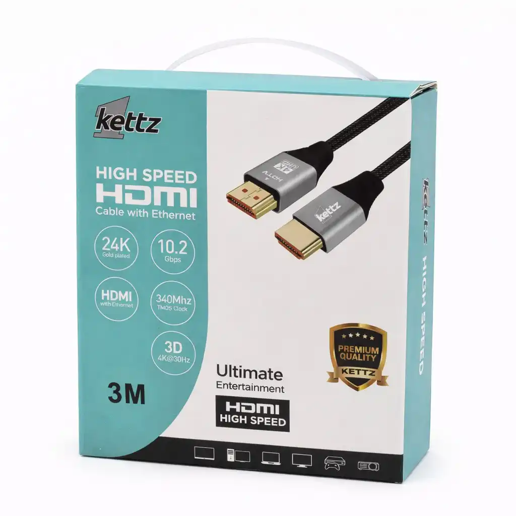 Kettz HK-K030M HDMI kabl 3 m, HDMI 1.4, 4K 30 Hz