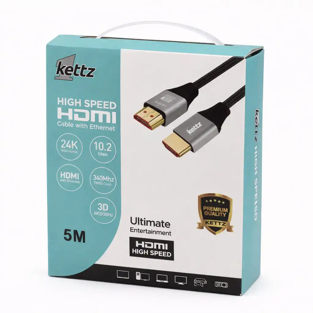 Kettz HK-K050M HDMI kabl 5 m, HDMI 1.4, 4K 30 Hz