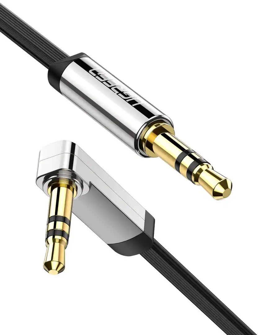 UGREEN AV119 stereo audio kabl 3,5 mm M/M, 0,5 m, ravni i ugaoni konektor