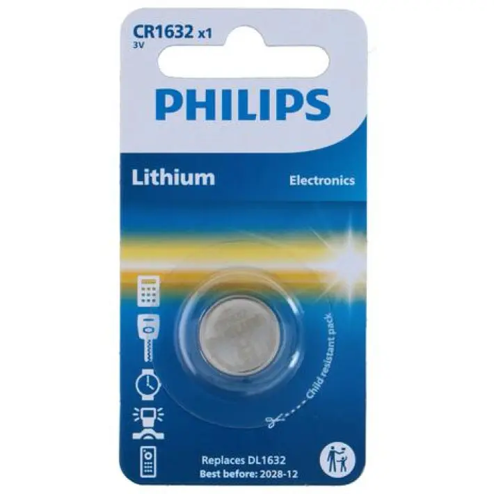 Philips CR1632 litijumska dugmasta baterija 3 V, 1 komad