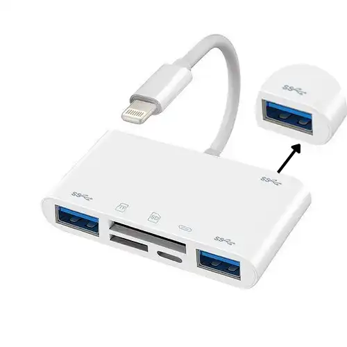 Kettz Lightning 6-u-1 čitač kartica sa 2 USB 3.0 porta