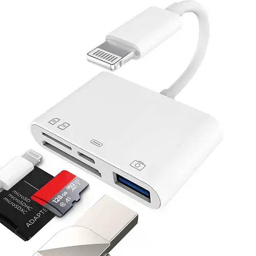 Kettz Lightning čitač kartica 4-u-1 sa USB 3.0, SD, TF i USB-C