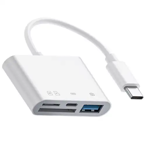 Kettz USB-C čitač kartica 4-u-1 sa USB 3.0, SD i TF slotovima
