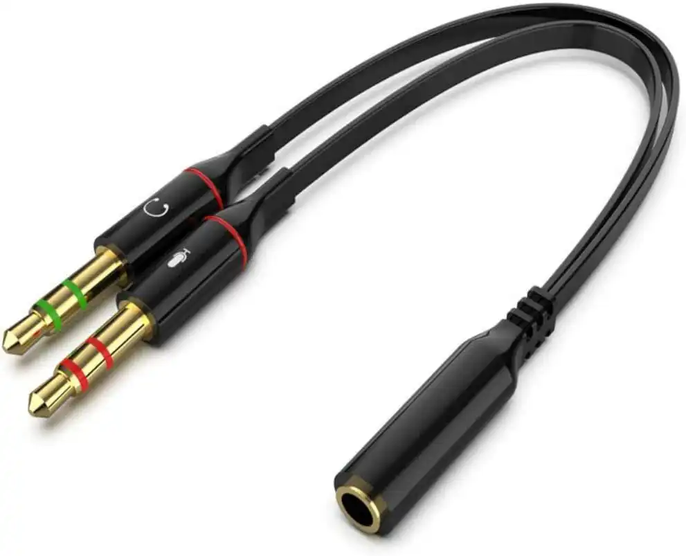 Kettz KT-AUS-12 3,5 mm razdelni kabl, 1F na 2M, 10 cm