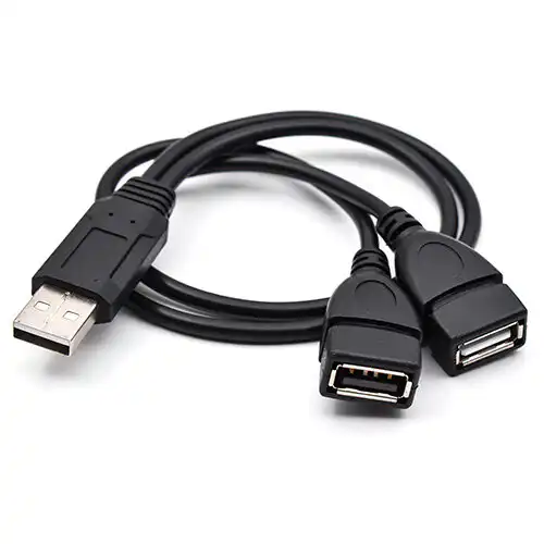 Kettz KT-USBS201 USB 2.0 Y splitter kabl, USB-A M na 2× USB-A F, 39 cm