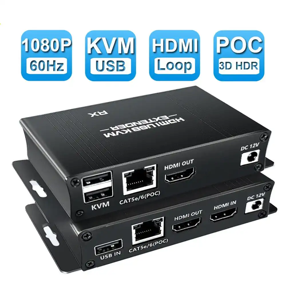 Kettz KT-HDEX60M HDMI KVM extender preko CAT5e/6, 60 m, 1080p