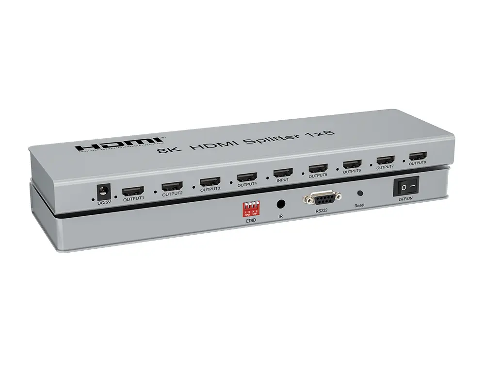 Kettz KT-HSP1808 HDMI spliter 1×8, 8K 60Hz, 40Gbps