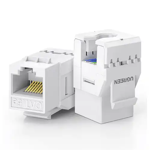 UGREEN 30844 Cat6 RJ45 zidni modul, beo