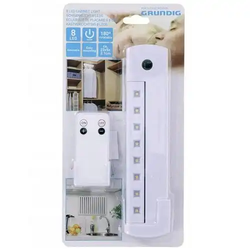 Grundig LED lampa za ormarić, 8 LED, daljinski upravljač