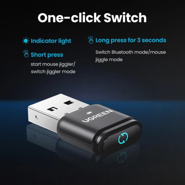 UGREEN BT301 Bluetooth 5.3 USB-A adapter sa Mouse Jiggler funkcijom