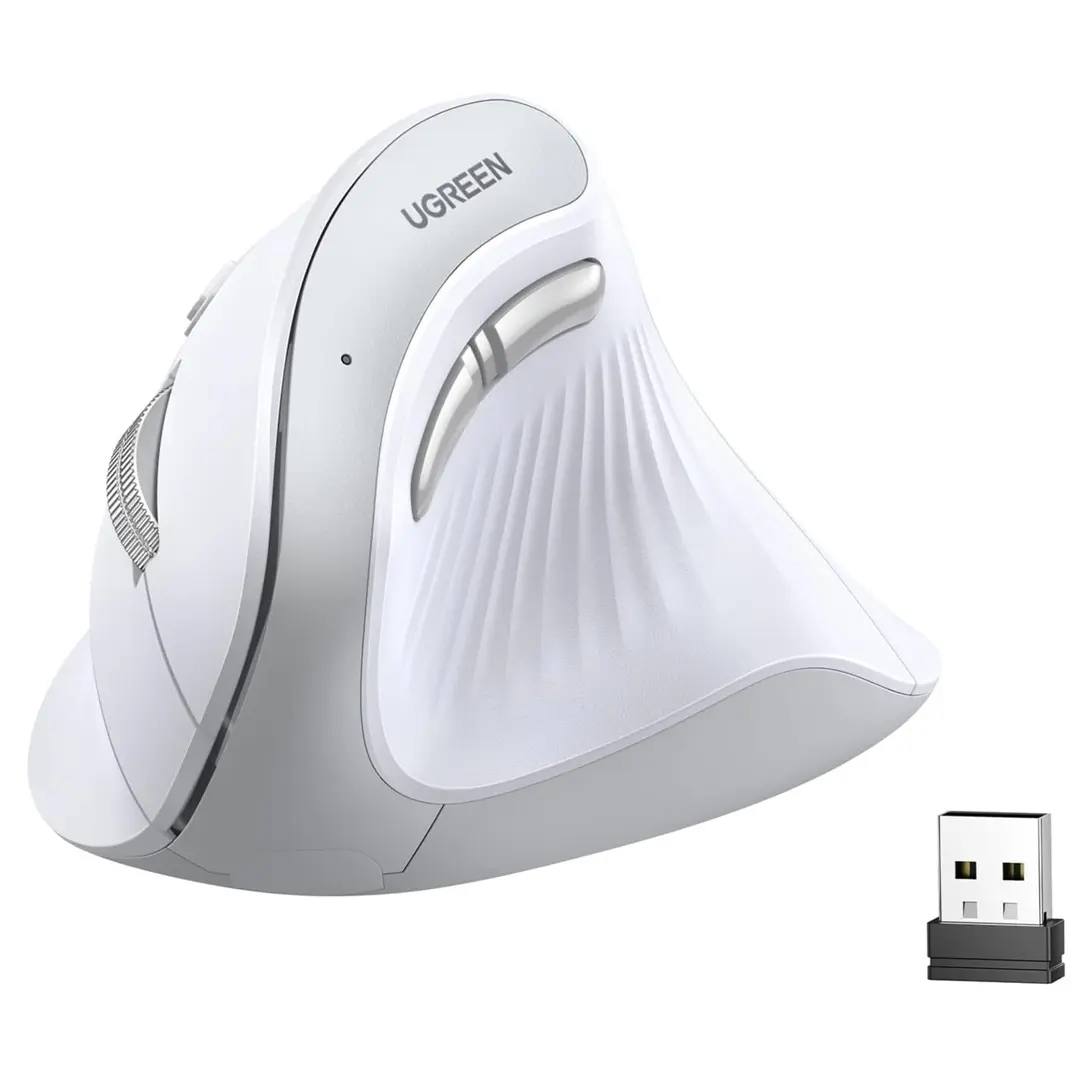 UGREEN MU008 vertikalni ergonomski miš Bluetooth/2,4 GHz, 4000 DPI
