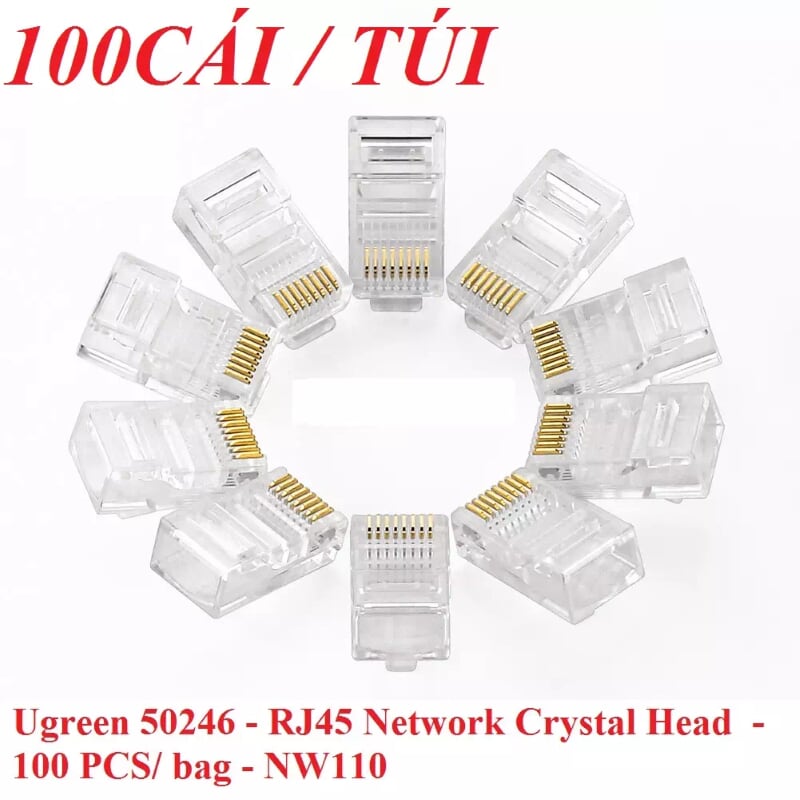 UGREEN NW110 RJ45 konektori 8P8C Cat5/5e, 100 komada
