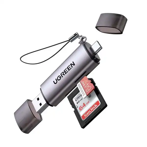 UGREEN CM185 USB-C i USB-A čitač SD i microSD kartica 5 Gbps