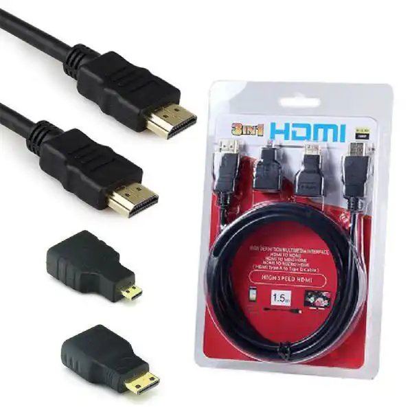 Kettz HMM-015 HDMI kabl 1,5 m sa mini i micro HDMI adapterima
