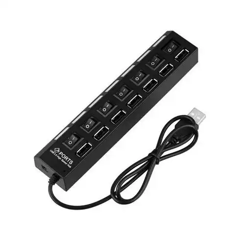 Kettz KT-071B USB hub 7-portni USB 2.0, crni
