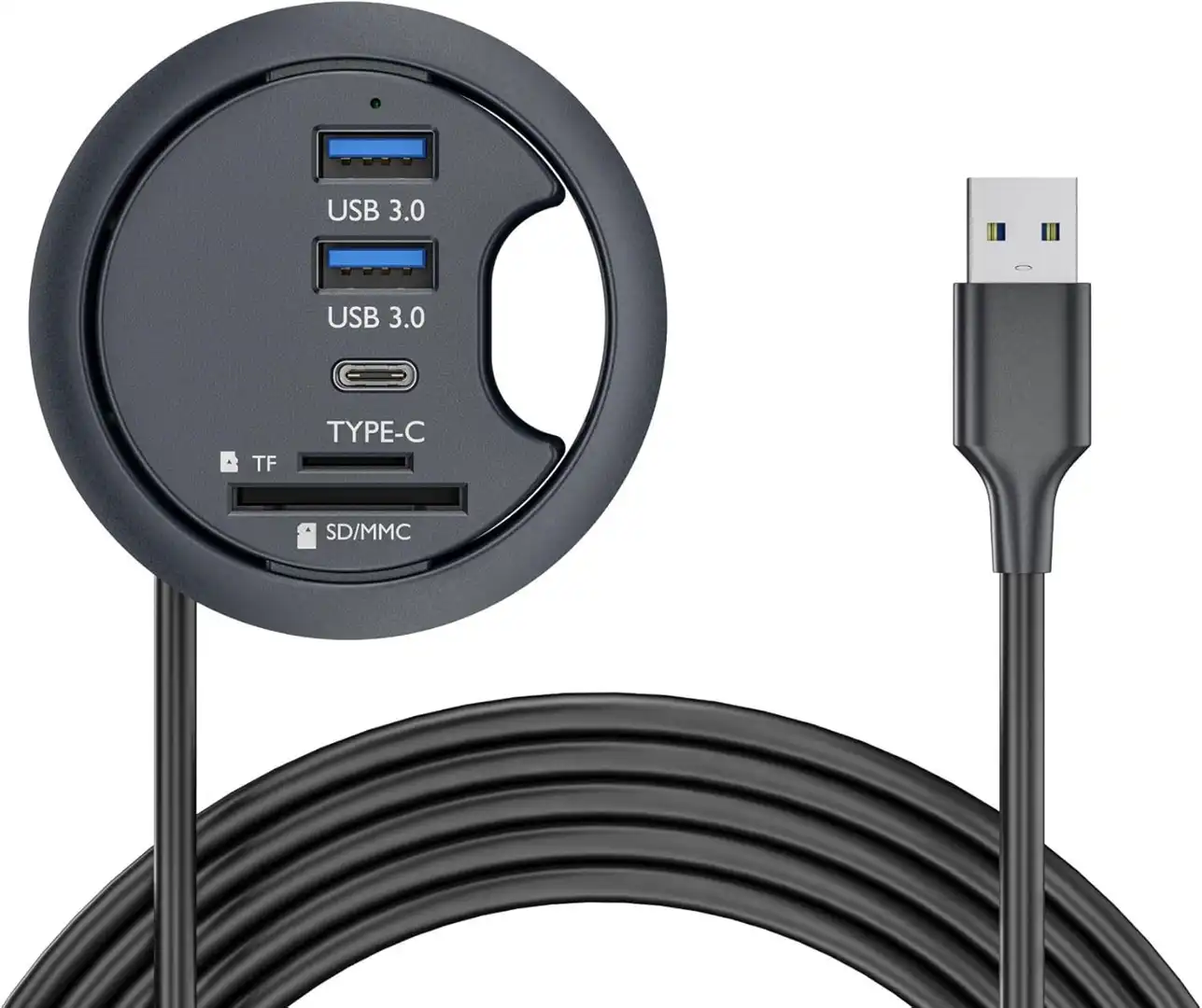 Kettz KT-H040 USB hub 2× USB 3.0 + USB-C + SD/TF čitač