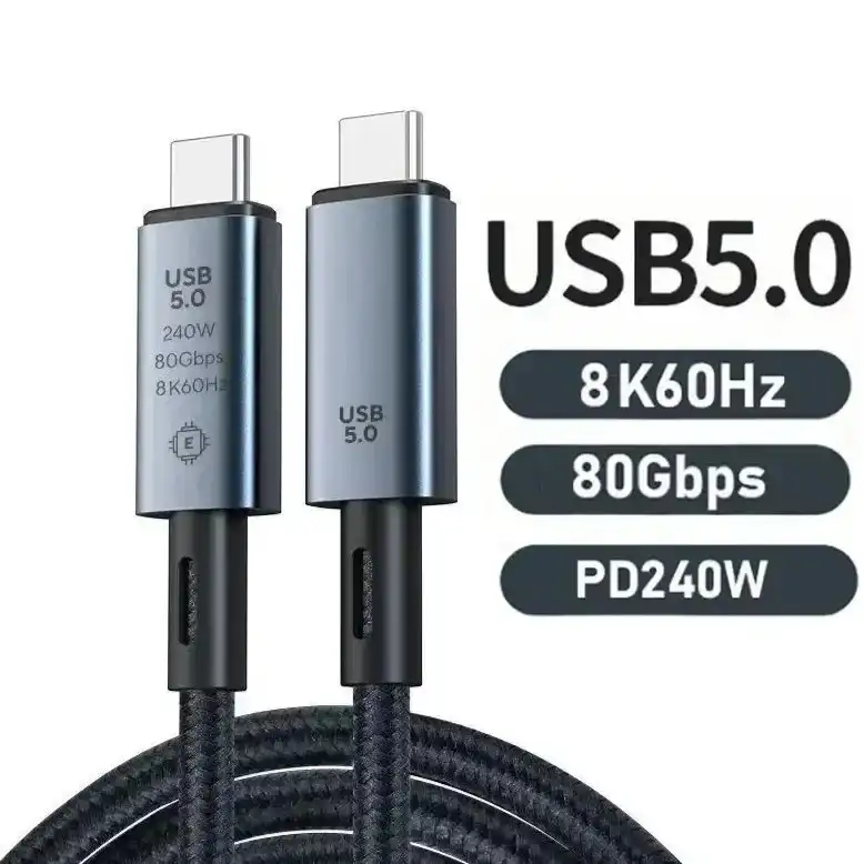 Kettz KT-UC5-05 USB-C na USB-C kabl 0,5 m 80Gbps 240W